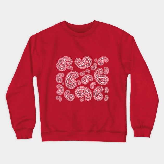 Paisleys on pink Crewneck Sweatshirt by hedehede